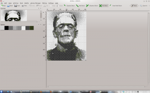 frankenstien xstitch Cross Stitch of Frankenstein