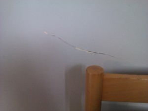 Cracked plaster really helps sell that traditional rustic charm of Manchester