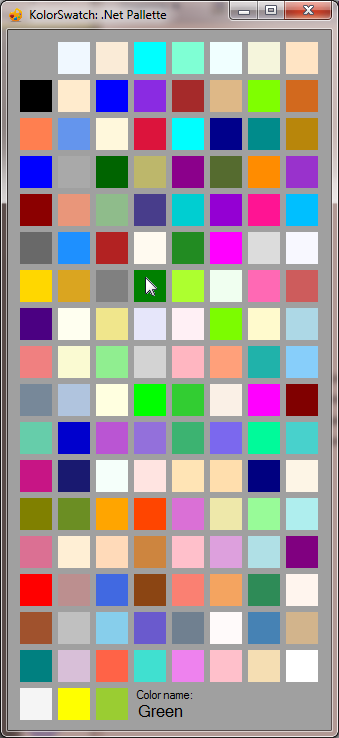 the Kolorswatch window
